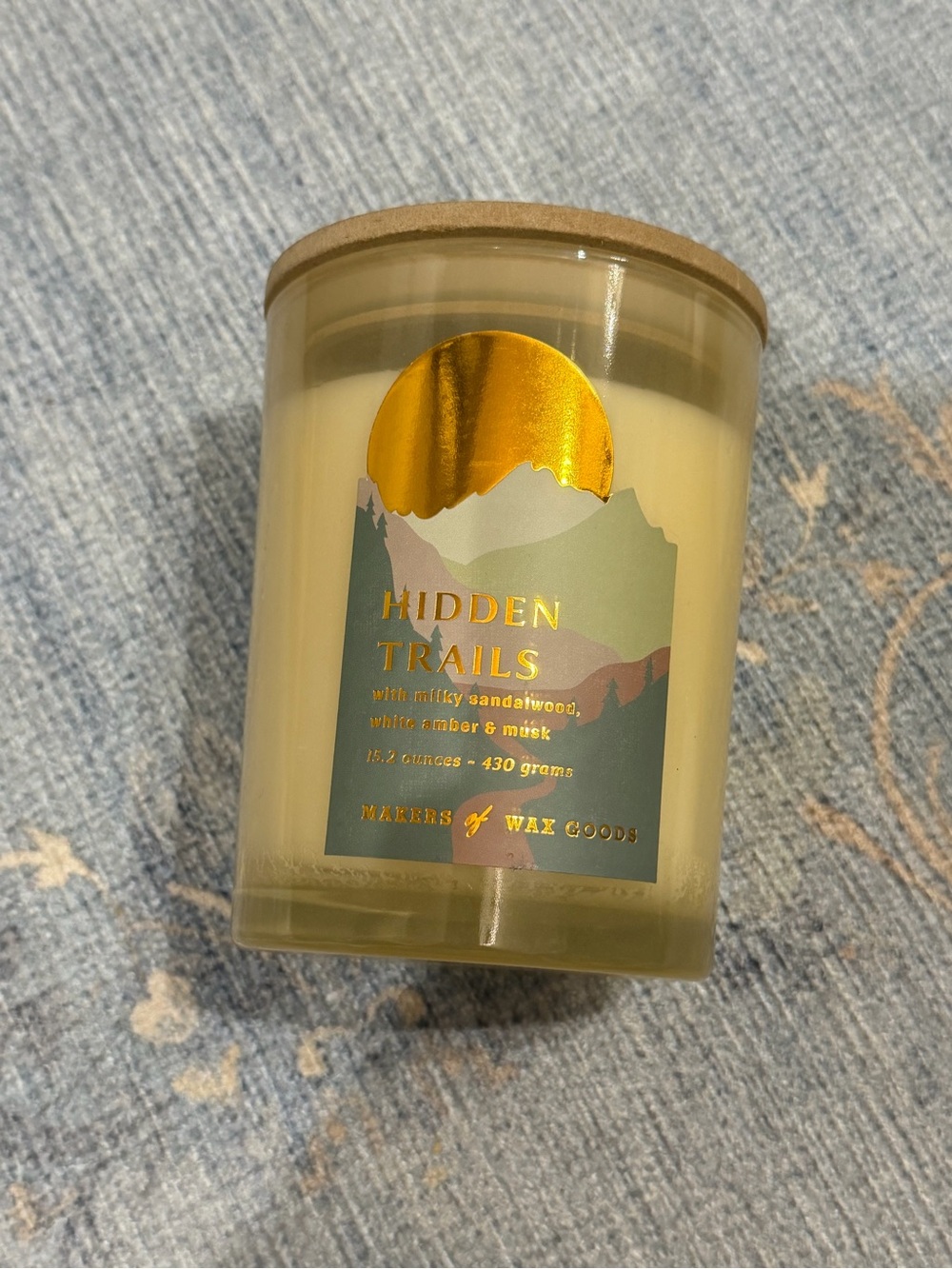 Hidden Trails Cream Scented Candle by